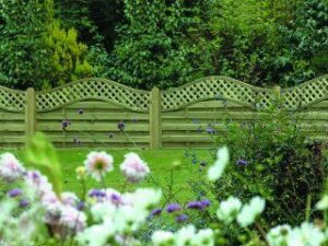 Lattice top decorative front garden fence
