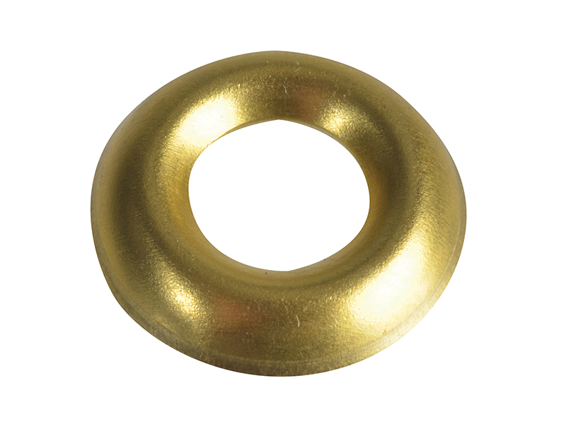 Screw Cup Washers, Polished Brass Clarke Fencing